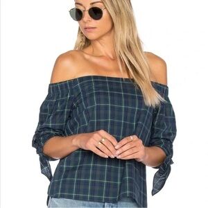 Bailey 44 Twin fin top green tartan